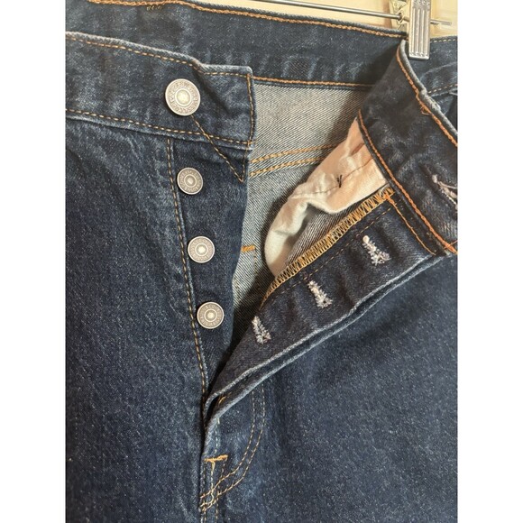 Levi’s 501 Jeans Men's 32x30 Relaxed Fit Straight Leg Medium Wash Button Fly - Picture 3 of 6